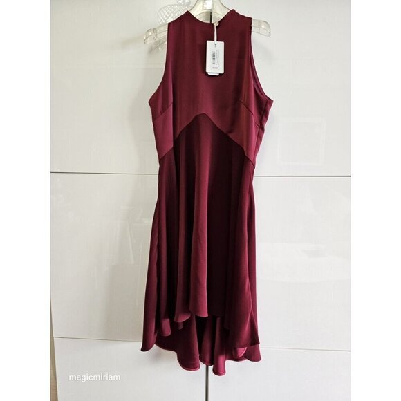BNWT Ted Baker London Kendal High Neck Maroon Dress - Picture 6 of 14